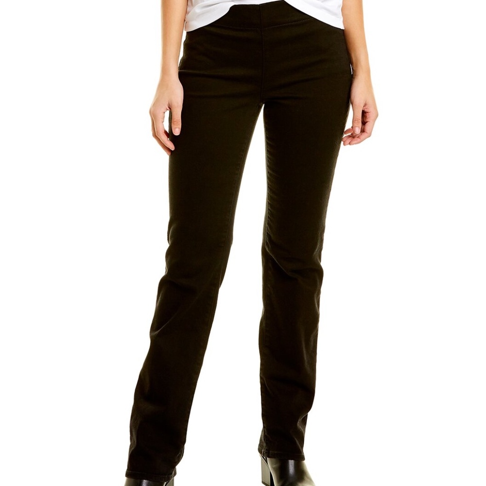 NYDJ Black Marilyn Straight Jeans In 12 Petite‎